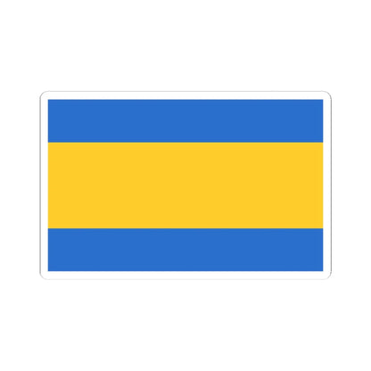 POL Piekary Slaskie flag (Poland) STICKER Vinyl Kiss-Cut Decal 3 Inch White - The Sticker Space