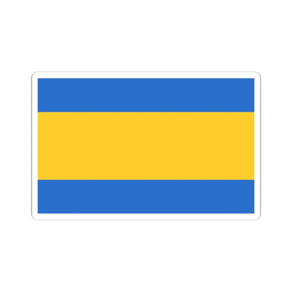 POL Piekary Slaskie flag (Poland) STICKER Vinyl Kiss-Cut Decal 4 Inch White - The Sticker Space