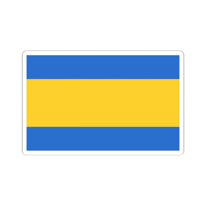 POL Piekary Slaskie flag (Poland) STICKER Vinyl Kiss-Cut Decal 6 Inch White - The Sticker Space
