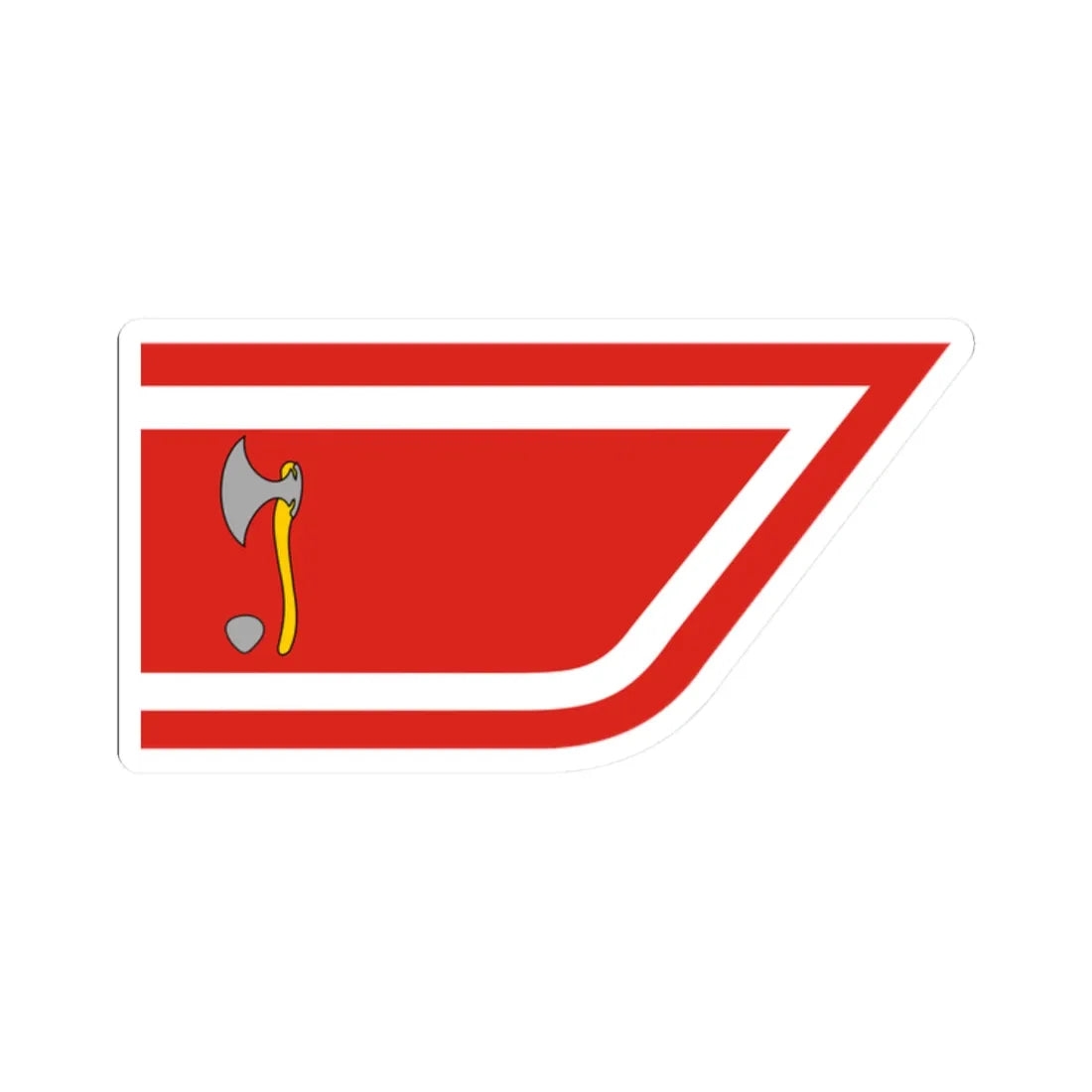 POL powiat bartoszycki flag (Poland) STICKER Vinyl Kiss-Cut Decal 2 Inch White - The Sticker Space