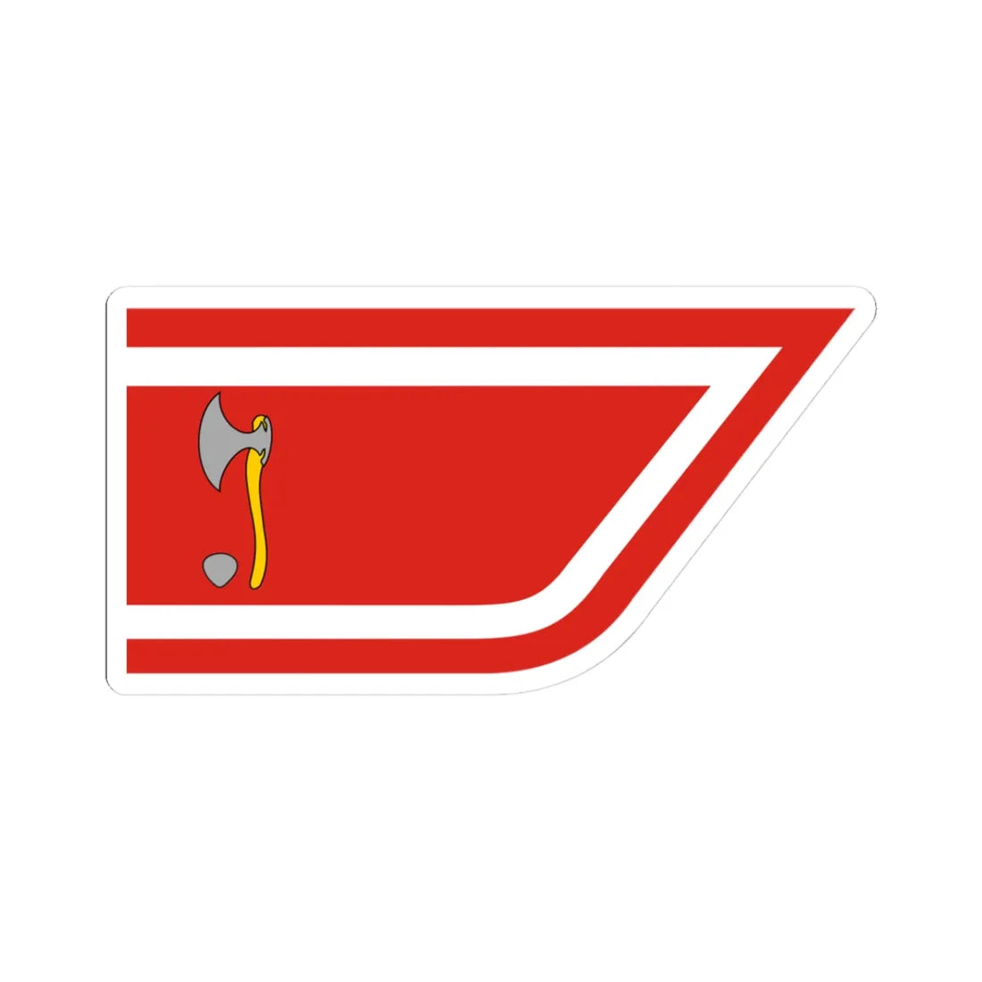 POL powiat bartoszycki flag (Poland) STICKER Vinyl Kiss-Cut Decal 3 Inch White - The Sticker Space