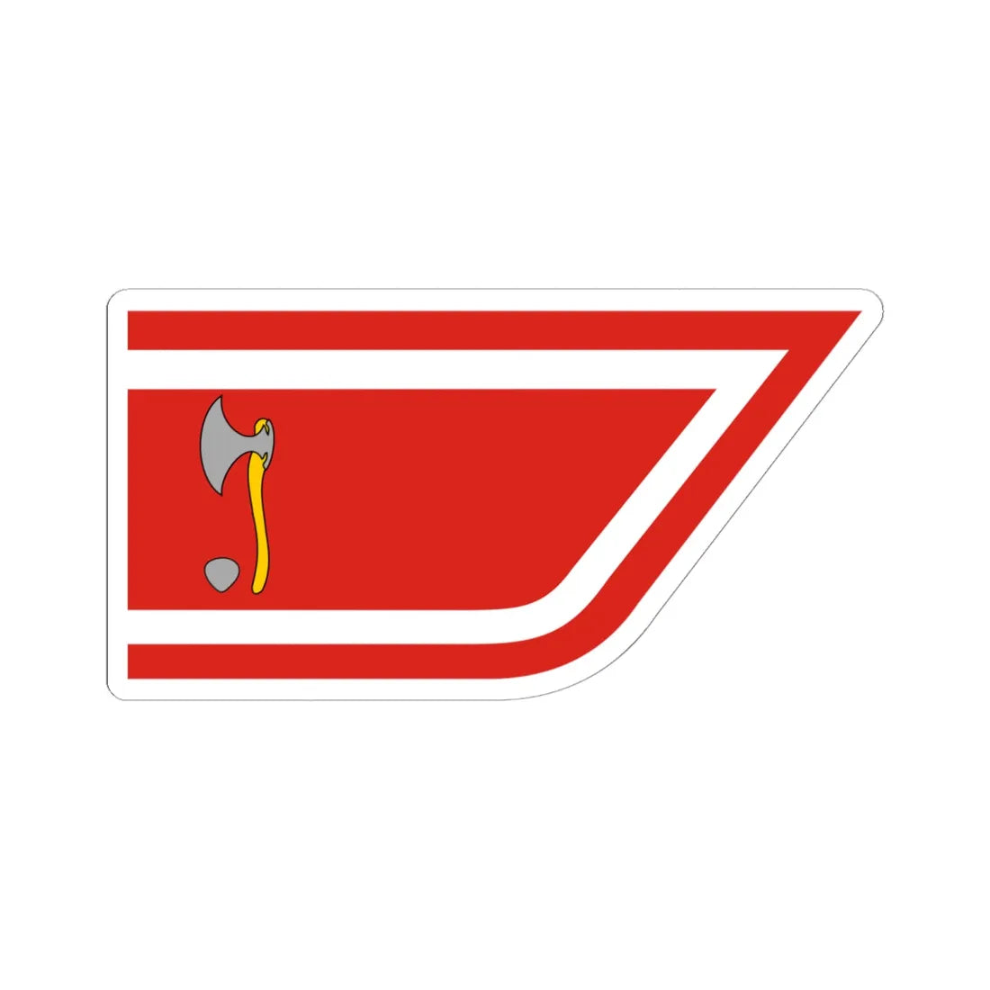 POL powiat bartoszycki flag (Poland) STICKER Vinyl Kiss-Cut Decal 6 Inch White - The Sticker Space