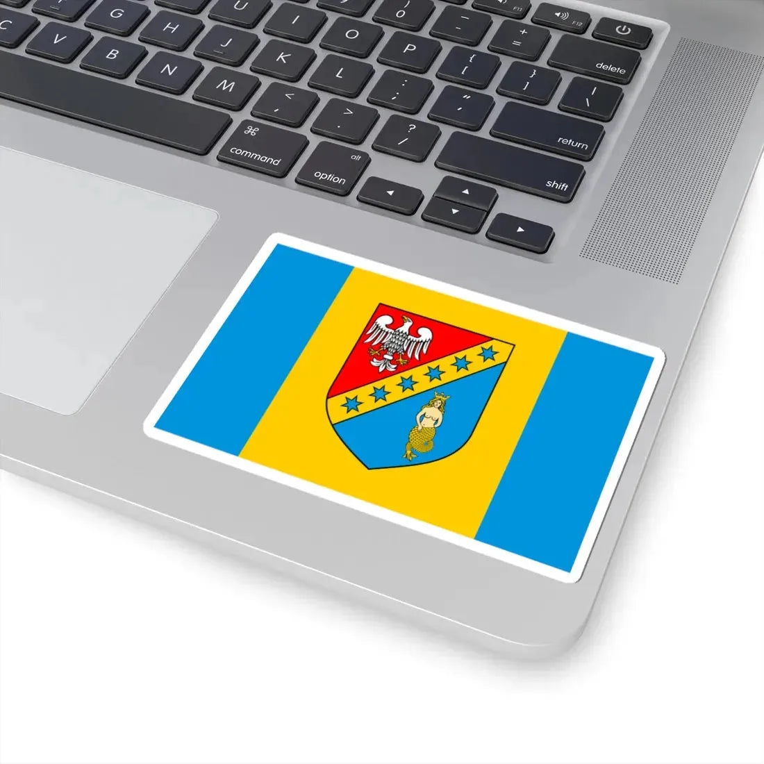 POL powiat białobrzeski flag (Poland) STICKER Vinyl Kiss-Cut Decal - The Sticker Space