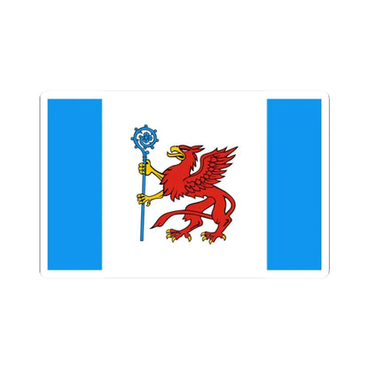 POL powiat białogardzki flag (Poland) STICKER Vinyl Kiss-Cut Decal 2 Inch White - The Sticker Space
