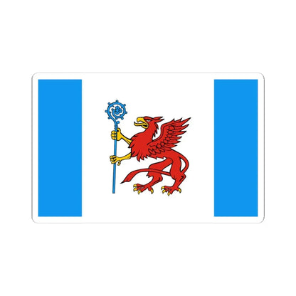 POL powiat białogardzki flag (Poland) STICKER Vinyl Kiss-Cut Decal 4 Inch White - The Sticker Space