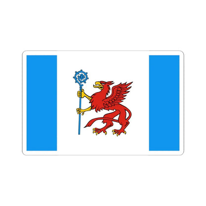 POL powiat białogardzki flag (Poland) STICKER Vinyl Kiss-Cut Decal 6 Inch White - The Sticker Space