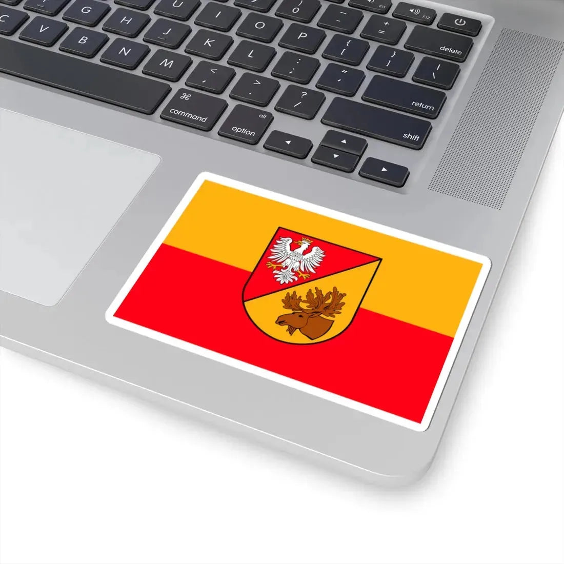 POL powiat białostocki flag (Poland) STICKER Vinyl Kiss-Cut Decal - The Sticker Space