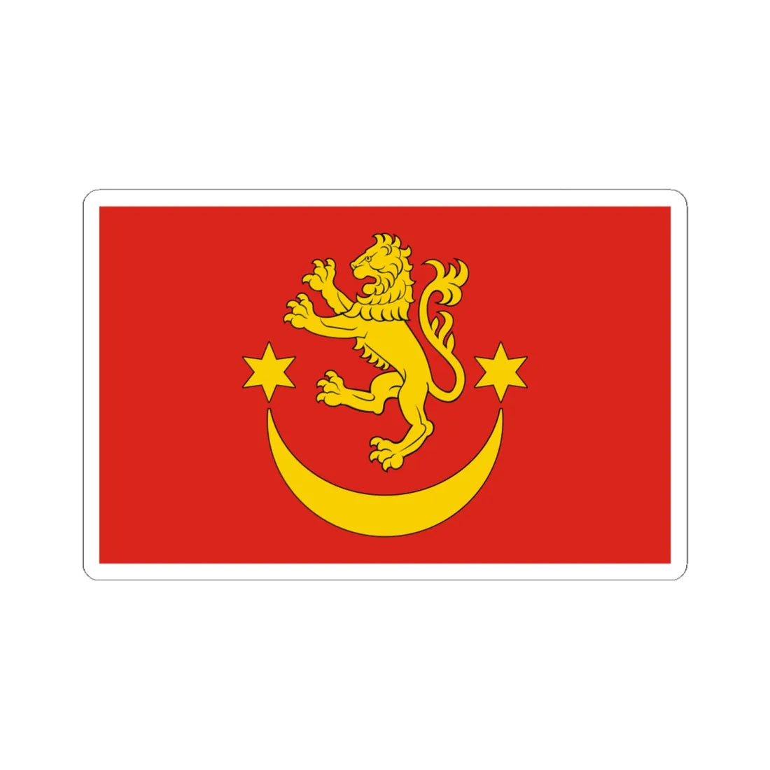 POL powiat bieszczadzki flag (Poland) STICKER Vinyl Kiss-Cut Decal 6 Inch White - The Sticker Space