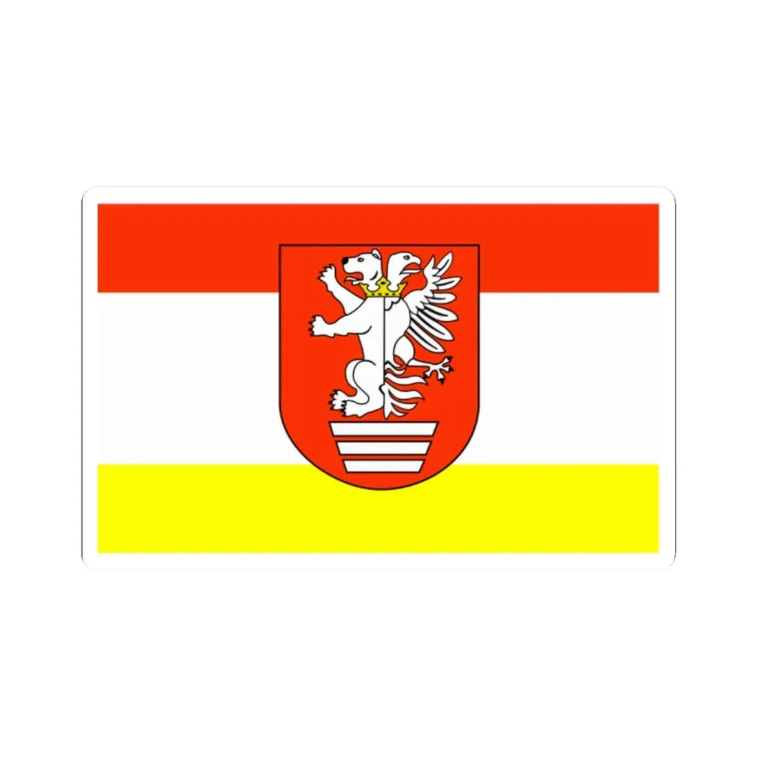 POL powiat biłgorajski flag (Poland) STICKER Vinyl Kiss-Cut Decal 2 Inch White - The Sticker Space
