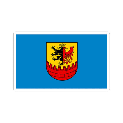 POL powiat bydgoski flag alt (Poland) STICKER Vinyl Kiss-Cut Decal 2 Inch White - The Sticker Space