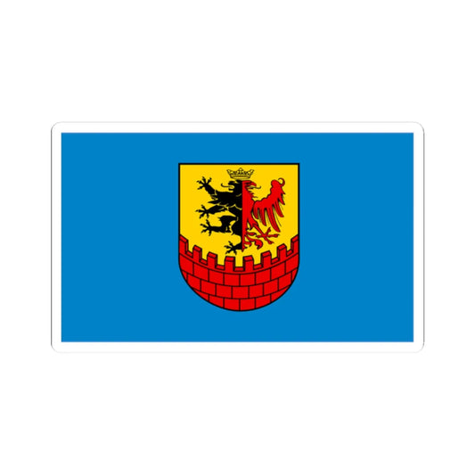 POL powiat bydgoski flag alt (Poland) STICKER Vinyl Kiss-Cut Decal 2 Inch White - The Sticker Space