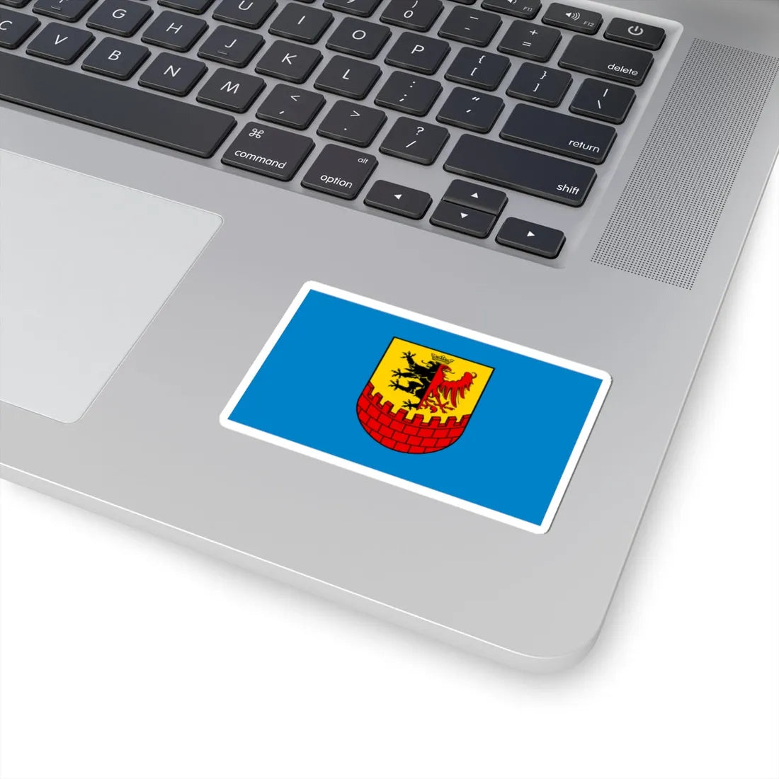 POL powiat bydgoski flag alt (Poland) STICKER Vinyl Kiss-Cut Decal - The Sticker Space