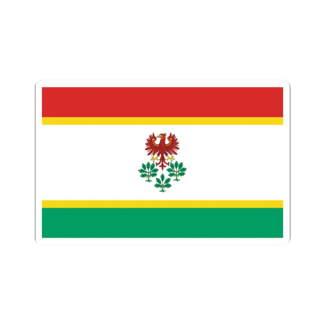 POL powiat choszczenski flag (Poland) STICKER Vinyl Kiss-Cut Decal 2 Inch White - The Sticker Space