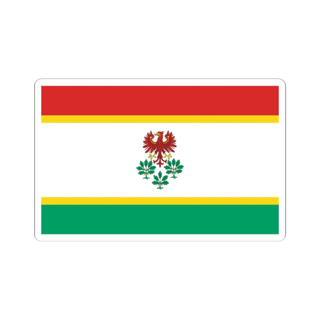 POL powiat choszczenski flag (Poland) STICKER Vinyl Kiss-Cut Decal 3 Inch White - The Sticker Space