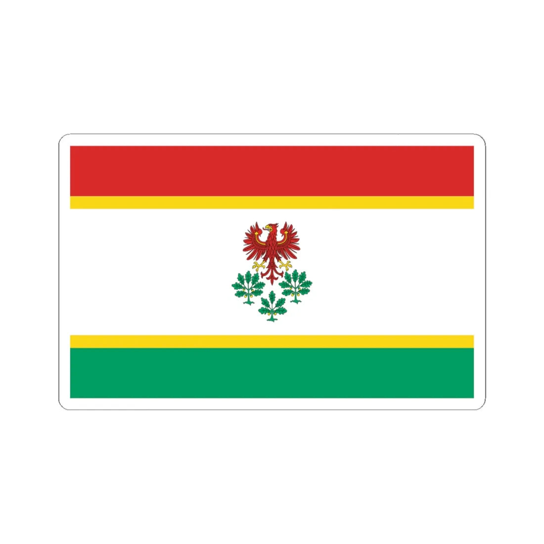 POL powiat choszczenski flag (Poland) STICKER Vinyl Kiss-Cut Decal 6 Inch White - The Sticker Space