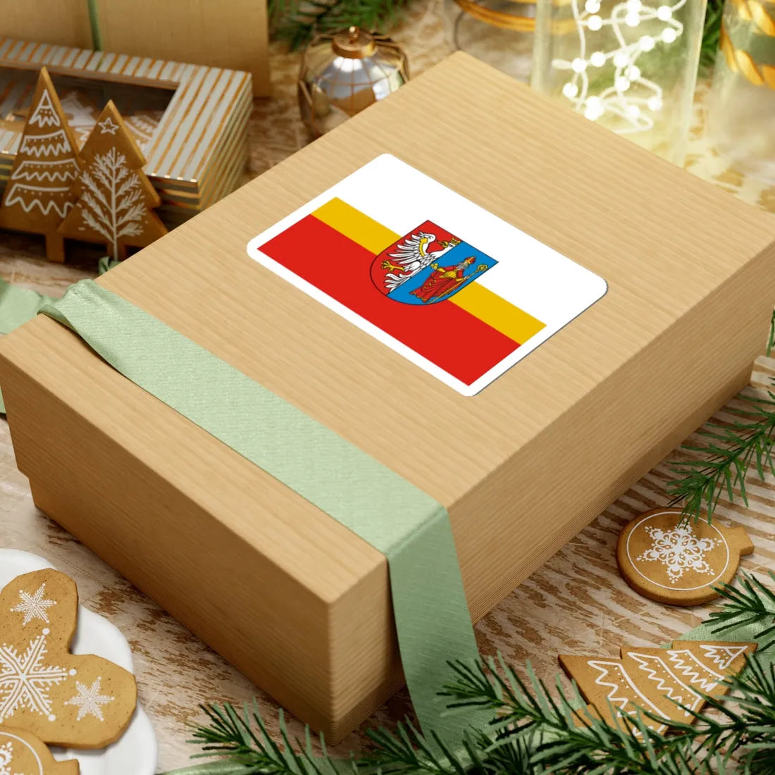 POL powiat chrzanowski flag (Poland) STICKER Vinyl Kiss-Cut Decal - The Sticker Space