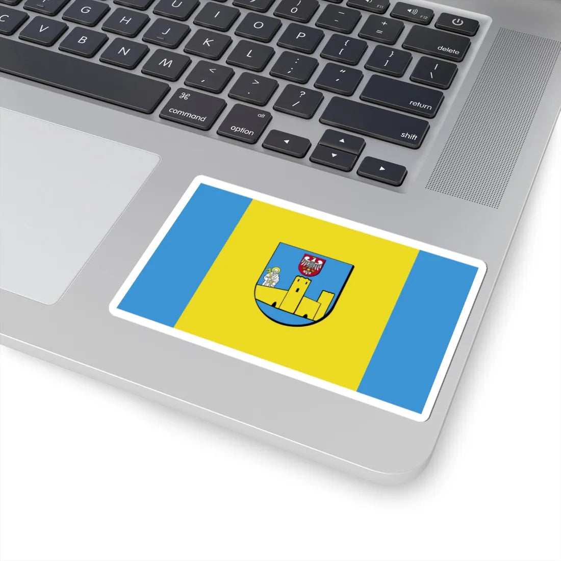 POL powiat ciechanowski flag (Poland) STICKER Vinyl Kiss-Cut Decal - The Sticker Space