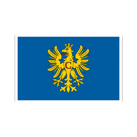 POL powiat cieszynski flag (Poland) STICKER Vinyl Kiss-Cut Decal 2 Inch White - The Sticker Space