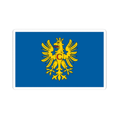 POL powiat cieszynski flag (Poland) STICKER Vinyl Kiss-Cut Decal 4 Inch White - The Sticker Space