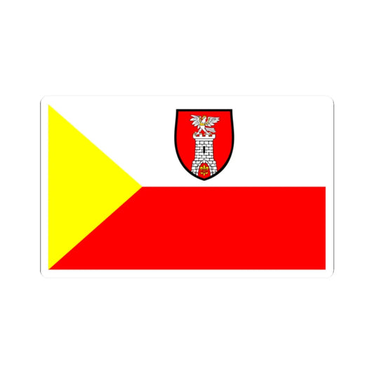 POL powiat czestochowski flag alt (Poland) STICKER Vinyl Kiss-Cut Decal 2 Inch White - The Sticker Space