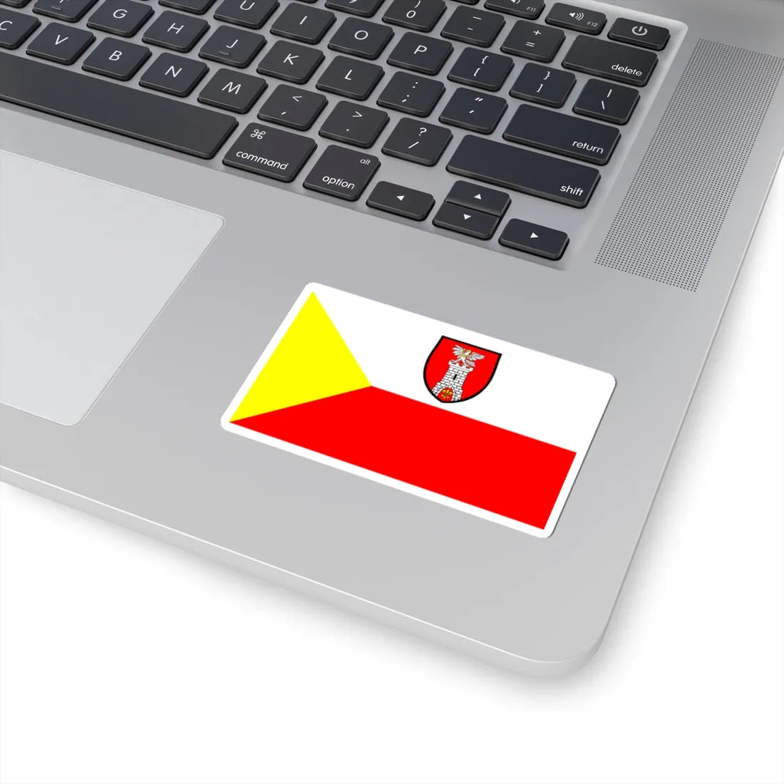POL powiat czestochowski flag alt (Poland) STICKER Vinyl Kiss-Cut Decal - The Sticker Space