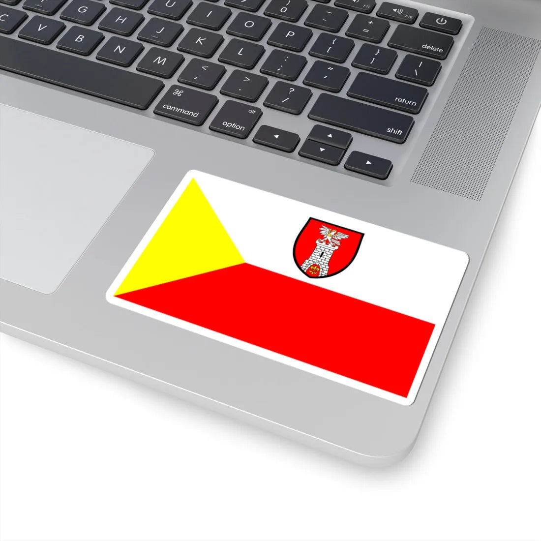 POL powiat czestochowski flag alt (Poland) STICKER Vinyl Kiss-Cut Decal - The Sticker Space