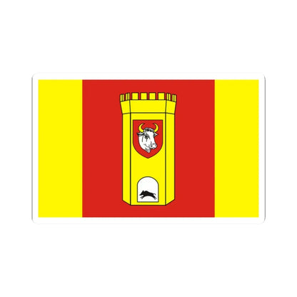 POL powiat człuchowski flag (Poland) STICKER Vinyl Kiss-Cut Decal 2 Inch White - The Sticker Space