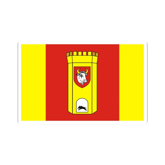 POL powiat człuchowski flag (Poland) STICKER Vinyl Kiss-Cut Decal 2 Inch White - The Sticker Space