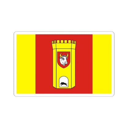 POL powiat człuchowski flag (Poland) STICKER Vinyl Kiss-Cut Decal 6 Inch White - The Sticker Space