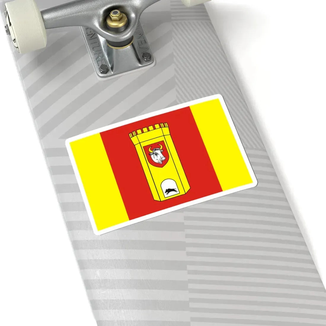 POL powiat człuchowski flag (Poland) STICKER Vinyl Kiss-Cut Decal - The Sticker Space