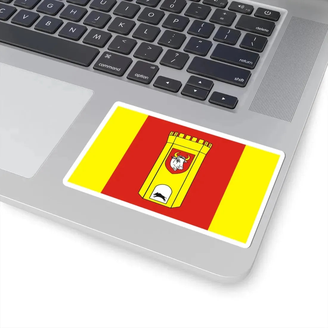 POL powiat człuchowski flag (Poland) STICKER Vinyl Kiss-Cut Decal - The Sticker Space