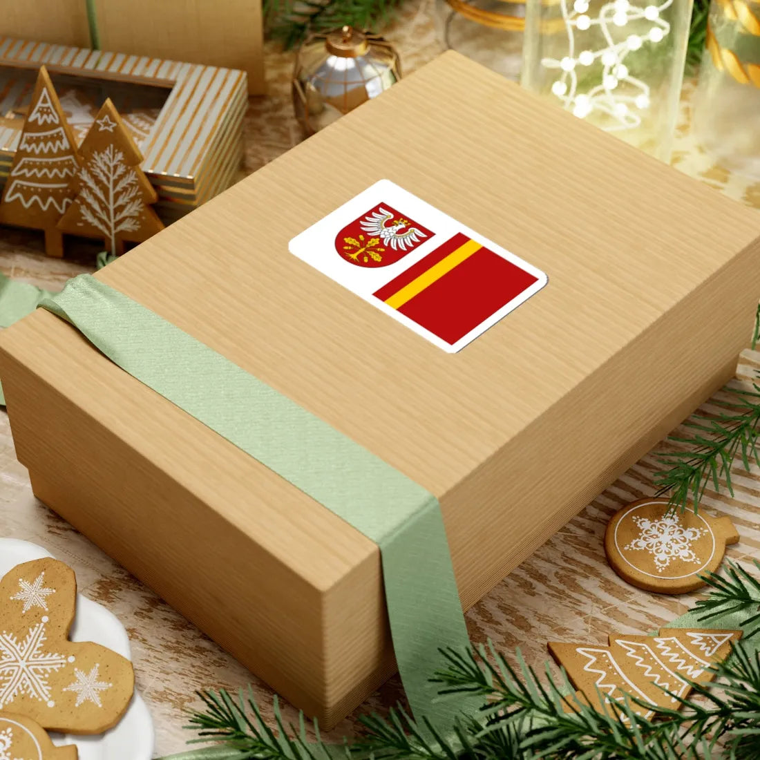 POL powiat dabrowski flag (Poland) STICKER Vinyl Kiss-Cut Decal - The Sticker Space