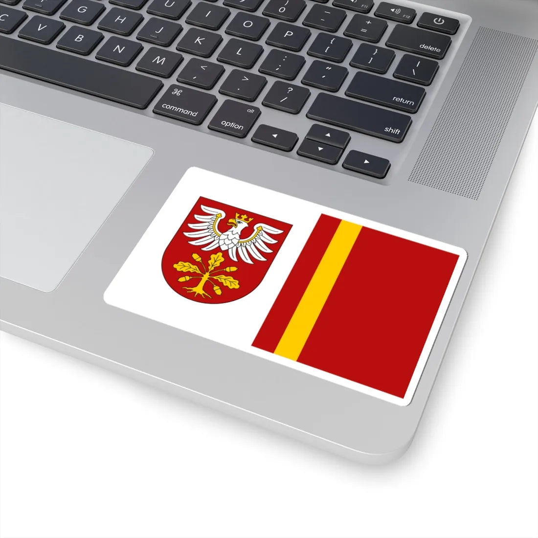 POL powiat dabrowski flag (Poland) STICKER Vinyl Kiss-Cut Decal - The Sticker Space