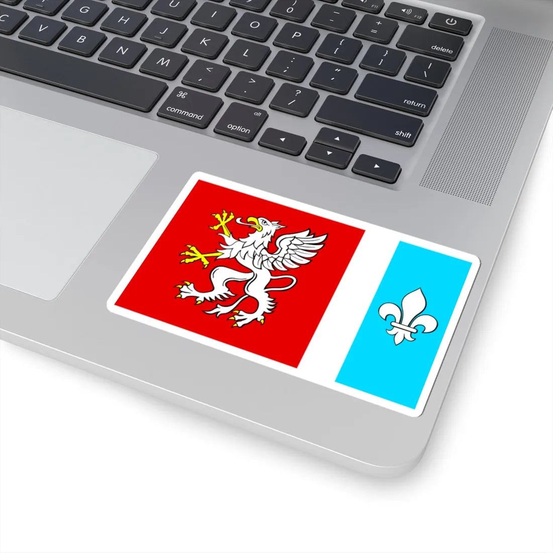 POL powiat debicki flag (Poland) STICKER Vinyl Kiss-Cut Decal - The Sticker Space