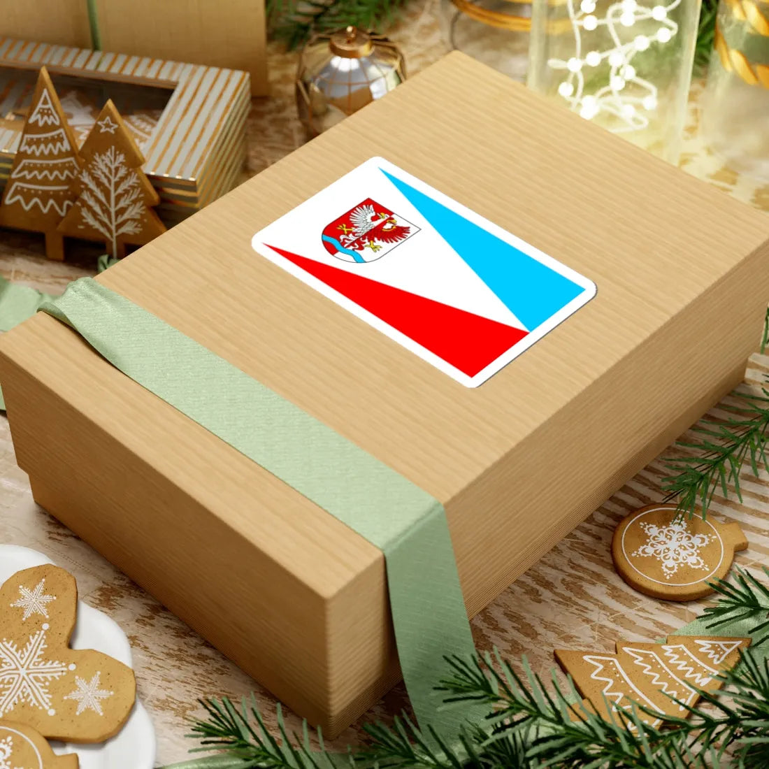 POL powiat drawski flag (Poland) STICKER Vinyl Kiss-Cut Decal - The Sticker Space