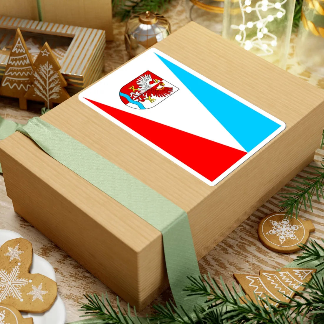 POL powiat drawski flag (Poland) STICKER Vinyl Kiss-Cut Decal - The Sticker Space