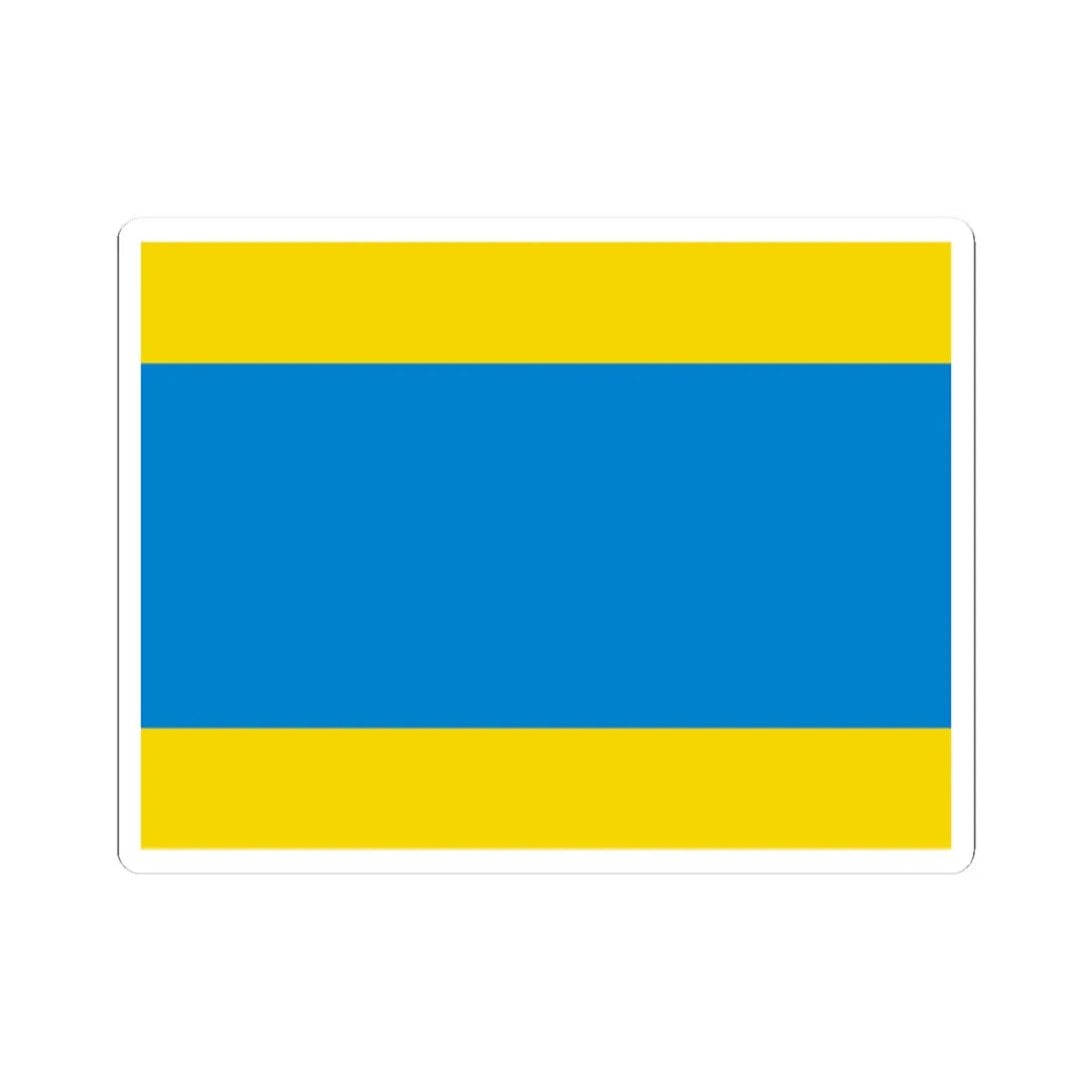 POL powiat dzierzoniowski flag (Poland) STICKER Vinyl Kiss-Cut Decal 2 Inch White - The Sticker Space