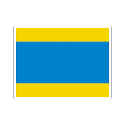 POL powiat dzierzoniowski flag (Poland) STICKER Vinyl Kiss-Cut Decal 2 Inch White - The Sticker Space