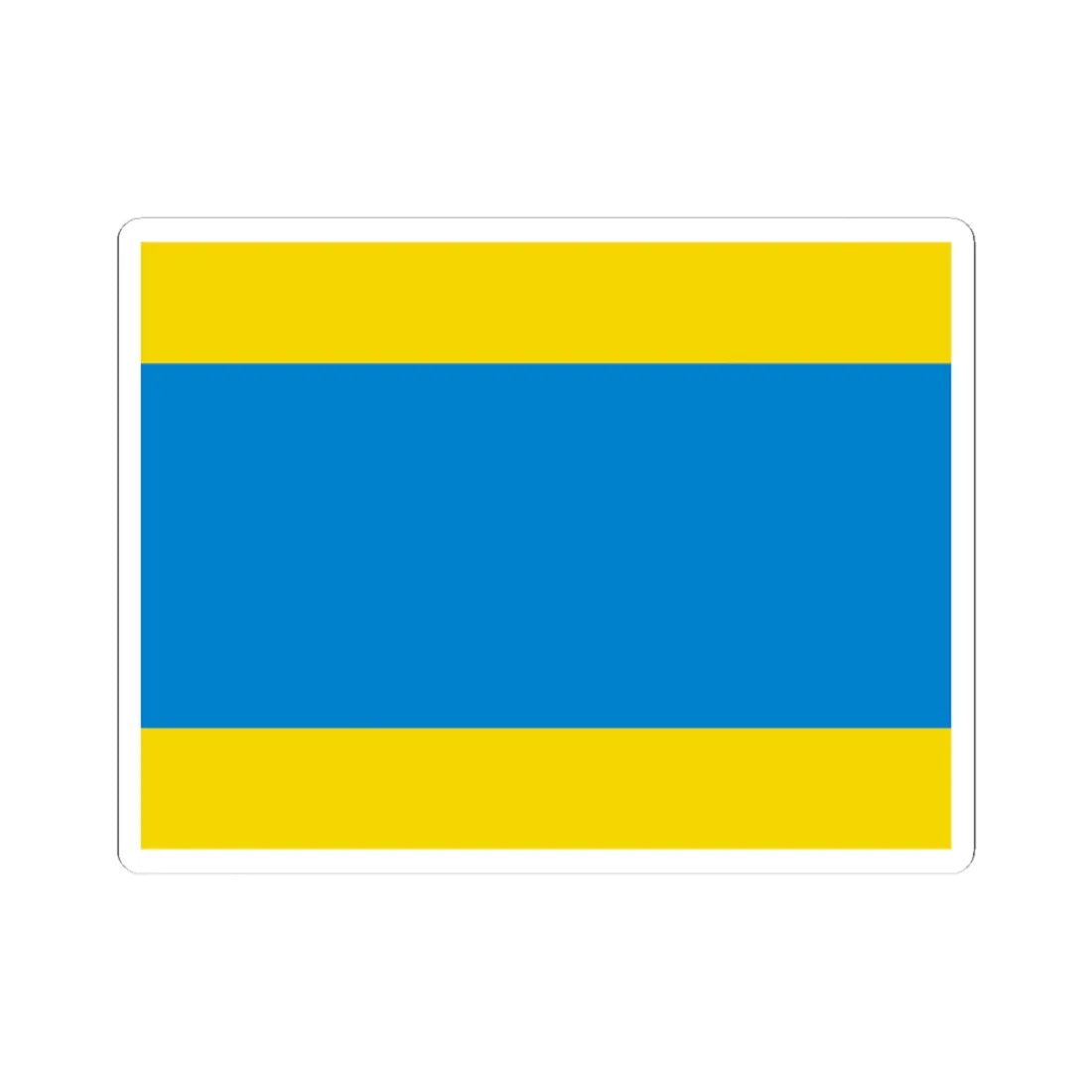 POL powiat dzierzoniowski flag (Poland) STICKER Vinyl Kiss-Cut Decal 3 Inch White - The Sticker Space