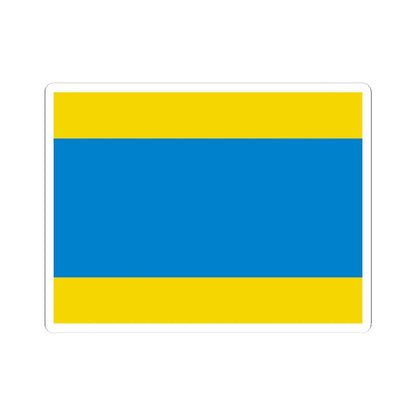 POL powiat dzierzoniowski flag (Poland) STICKER Vinyl Kiss-Cut Decal 3 Inch White - The Sticker Space