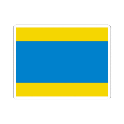 POL powiat dzierzoniowski flag (Poland) STICKER Vinyl Kiss-Cut Decal 4 Inch White - The Sticker Space