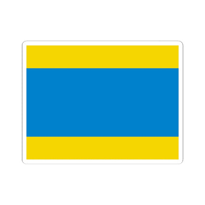 POL powiat dzierzoniowski flag (Poland) STICKER Vinyl Kiss-Cut Decal 6 Inch White - The Sticker Space