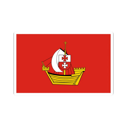 POL powiat elblaski flag (Poland) STICKER Vinyl Kiss-Cut Decal 2 Inch White - The Sticker Space