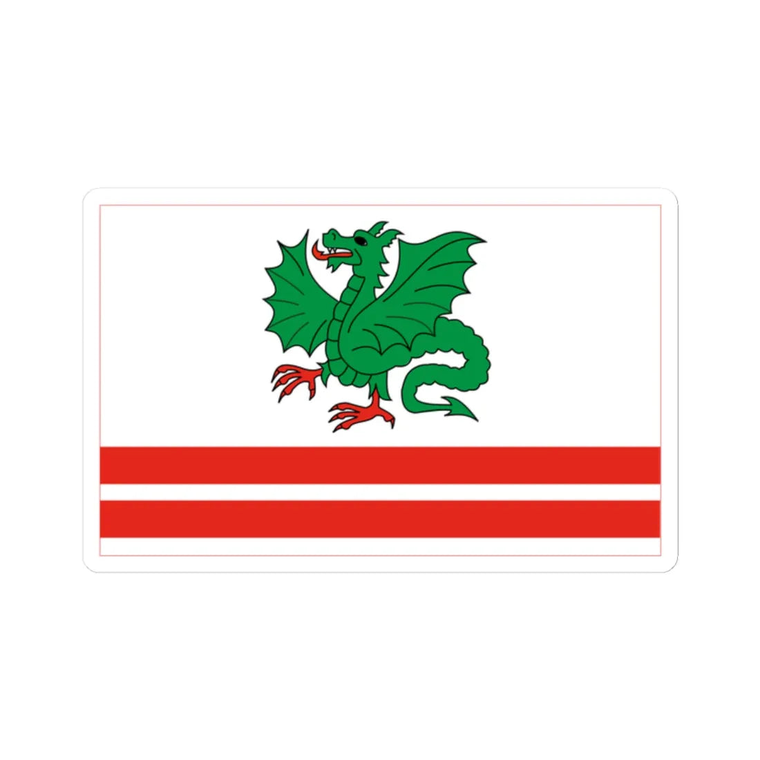 POL powiat garwolinski flag (Poland) STICKER Vinyl Kiss-Cut Decal 2 Inch White - The Sticker Space