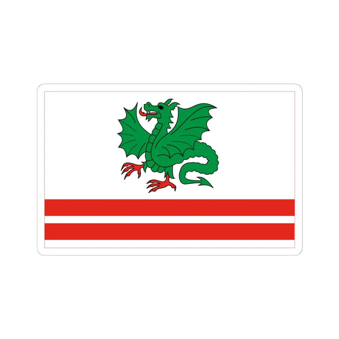 POL powiat garwolinski flag (Poland) STICKER Vinyl Kiss-Cut Decal 6 Inch White - The Sticker Space