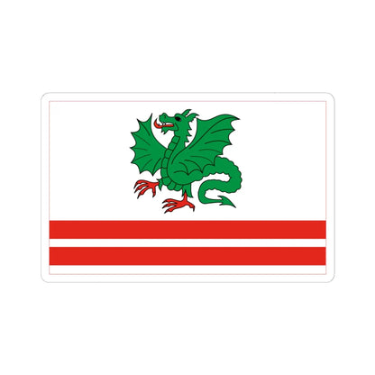 POL powiat garwolinski flag (Poland) STICKER Vinyl Kiss-Cut Decal 6 Inch White - The Sticker Space