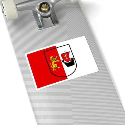 POL powiat gdanski flag (Poland) STICKER Vinyl Kiss-Cut Decal - The Sticker Space