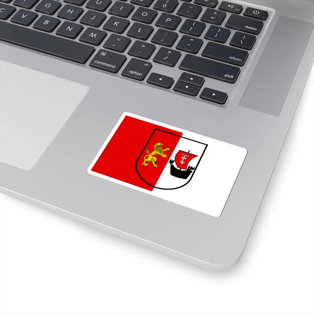 POL powiat gdanski flag (Poland) STICKER Vinyl Kiss-Cut Decal - The Sticker Space