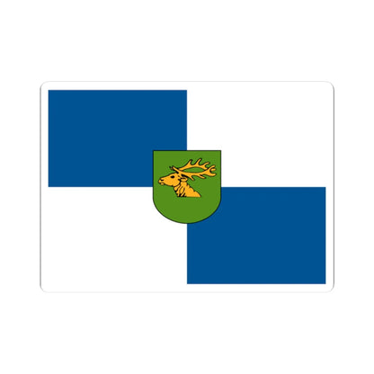 POL powiat gizycki flag (Poland) STICKER Vinyl Kiss-Cut Decal 2 Inch White - The Sticker Space