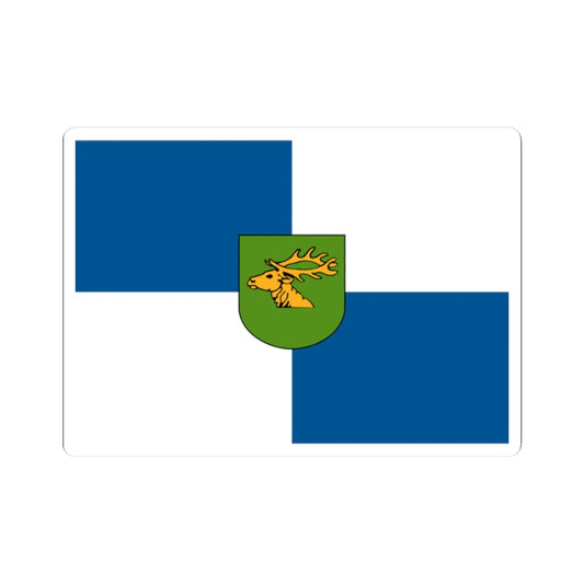 POL powiat gizycki flag (Poland) STICKER Vinyl Kiss-Cut Decal 2 Inch White - The Sticker Space